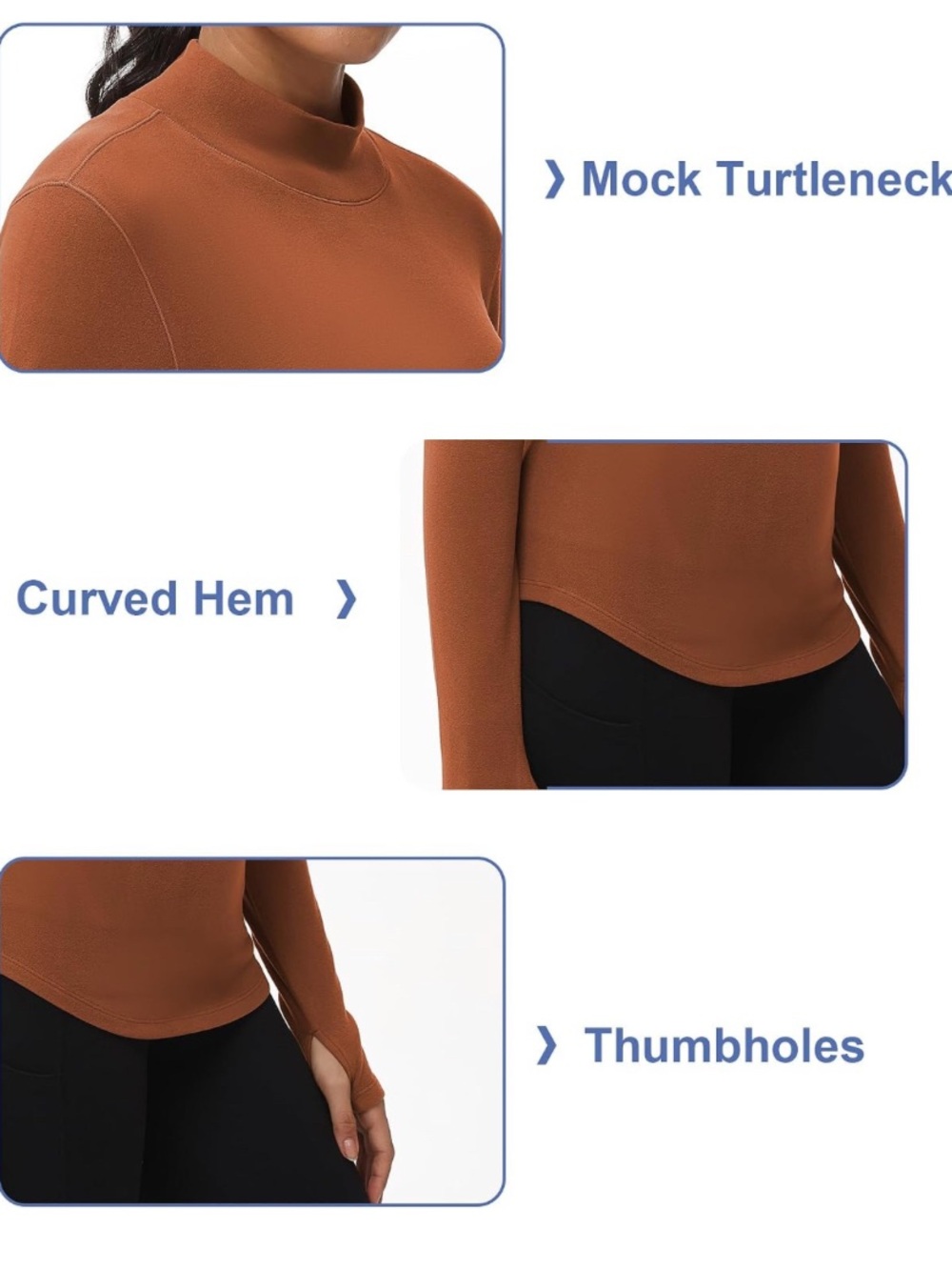 🛍️🛍️🛍️3 Shirts Included THE GYM PEOPLE Fleece Mock Turtleneck Pullovers 3 Colors - Picture 15 of 15